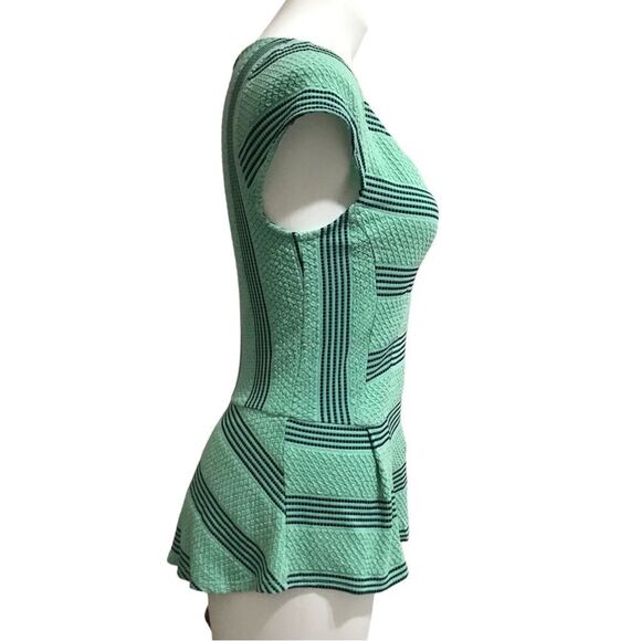 Anthropologie Postage Stamp Green Sweetheart Cinched Neckline Size Medium - Picture 3 of 9